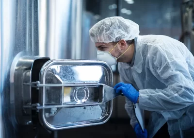 Careers at Cultivator Phyto Lab - Join Our Expert Team 12 technologist industrial worker hazardous suit handling aggressive materials chemical industry